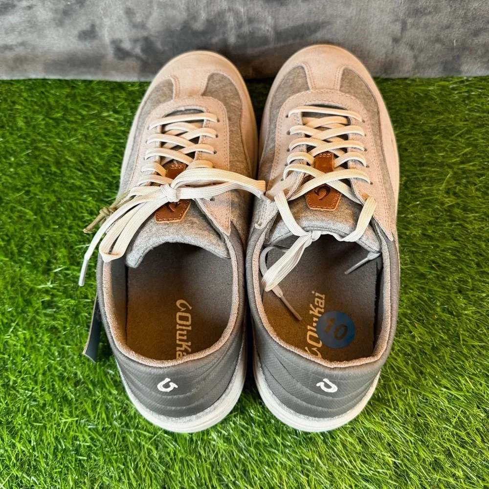 OluKai Puliki Sneaker Mens Size 10 Poi Charcoal Casual Comfort Shoes NWT